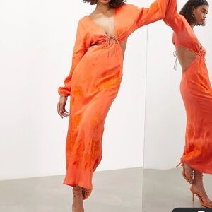ASOS edition orange dress